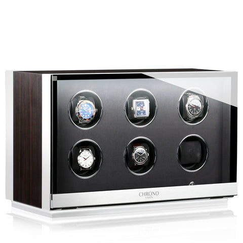 Chronovision Watch Winder Ambiance VI Ebony Silk White Silk