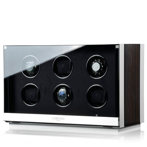 Chronovision Watch Winder Ambiance VI Ebony Silk White Silk
