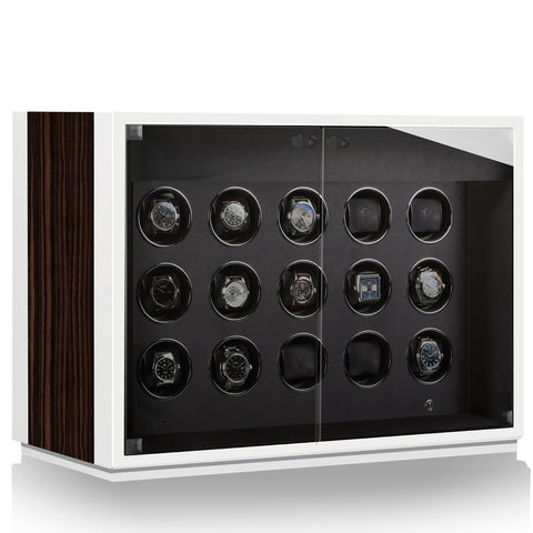Chronovision Watch Winder Ambiance XV Ebony Silk White Silk