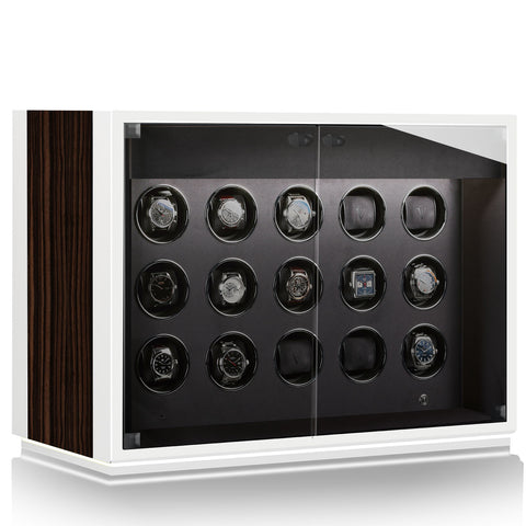 Chronovision Watch Winder Ambiance XV Ebony Silk White Silk