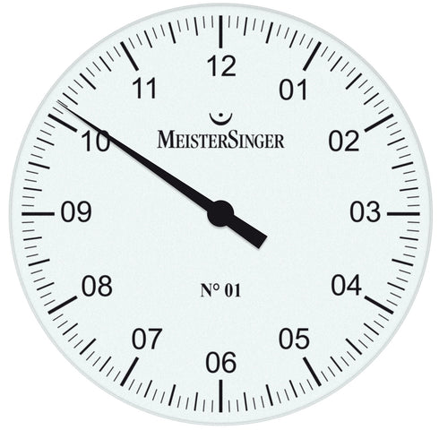 MeisterSinger Wall Clock 35cm White WU01