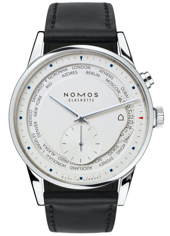 Nomos Glashutte Watch Zurich Weltzeit Sapphire Crystal 805