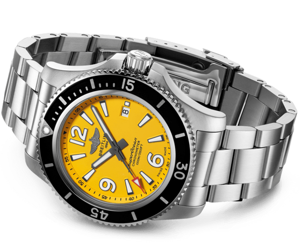 Breitling Watch Superocean Automatic 44 Yellow Steel Bracelet