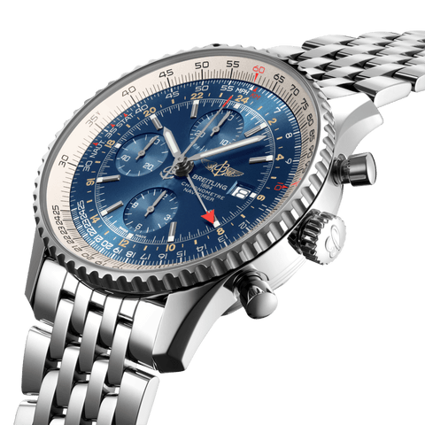 Breitling Watch Navitimer Chronograph GMT 46 Steel Bracelet