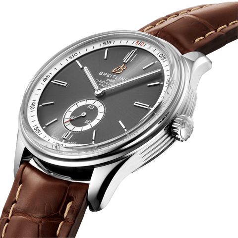 Breitling Watch Premier Automatic 40 Brown Croco Folding