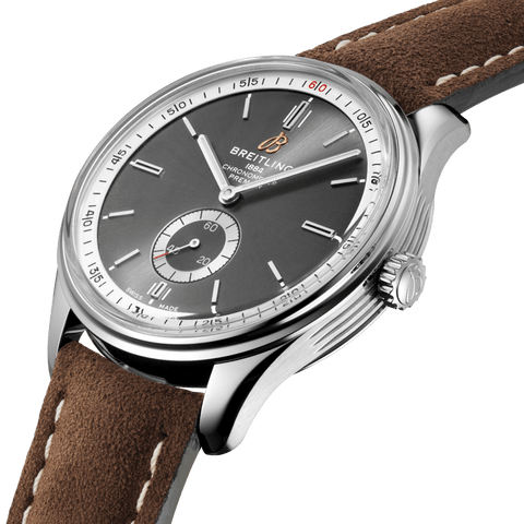 Breitling Watch Premier Automatic 40 Brown Nubuck Tang