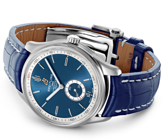 Breitling Watch Premier Automatic 40 Blue Croco Tang