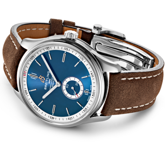 Breitling Watch Premier Automatic 40 Brown Nubuck Tang