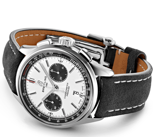 Breitling Watch Premier B01 Chronograph 42 Anthracite Nubuck Tang