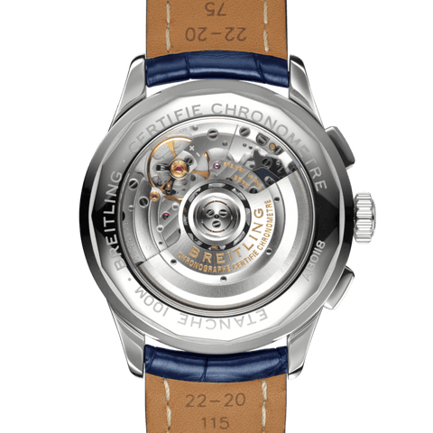 Breitling Watch Premier B01 Chronograph 42 Blue Croco Folding