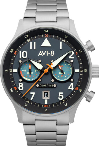 AVi-8 Watch Hawker Hurricane Carey Dual Time Gutersloh AV-4088-22