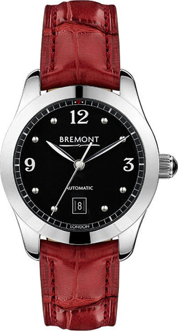 Bremont Watch Solo 32 AJ Black Ladies SOLO-32-AJ/BK/R Dark Red Alligator