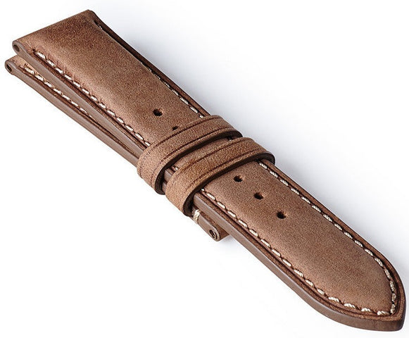Bremont Leather Strap Nubuck Light Brown-White 22mm Regular 