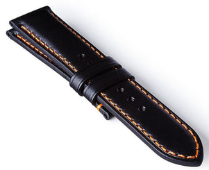 Bremont Leather Strap Black-Orange 22mm Regular