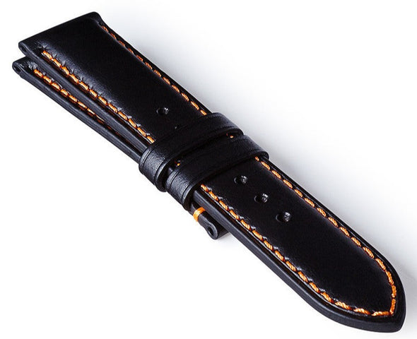 Bremont Leather Strap Black-Orange 22mm Regular
