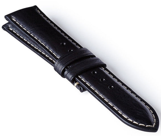 Bremont Leather Strap Black-White 22mm Regular