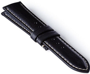 Bremont Leather Strap Black-White 22mm Short BR.162.1013