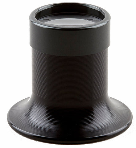 Bernard Favre Watchmakers Eye Loupe Black Tool Black Aluminium With Black Leather Red Stitching