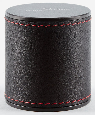 Bernard Favre Watchmakers Eye Loupe Black Tool Black Aluminium With Black Leather Red Stitching