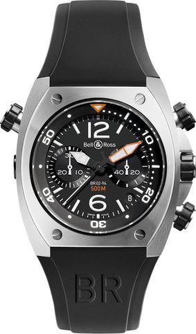 Bell & Ross BR 02 94 Chronograph Steel Case BR02-CHR-BL-ST
