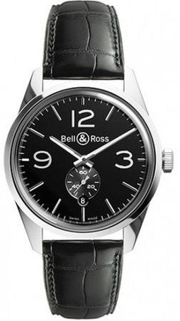 Bell & Ross Vintage BR 123 Officer Black BRG123-BL-ST/SCR