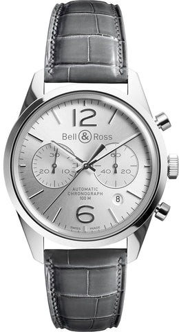 Bell & Ross Vintage BR 126 Officer Silver BRG126-WH-ST/SCR