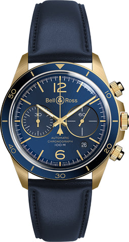 Bell & Ross Watch Vintage BR V2-94 Aeronavale Bronze Limited Edition BRV294-BLU-BR/SCA