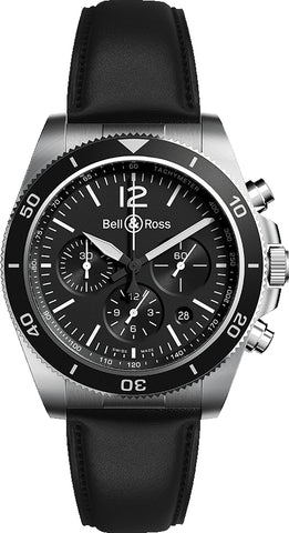 Bell & Ross Watch BRV3-94 Chrono Black Steel BRV394-BL-ST/SCA
