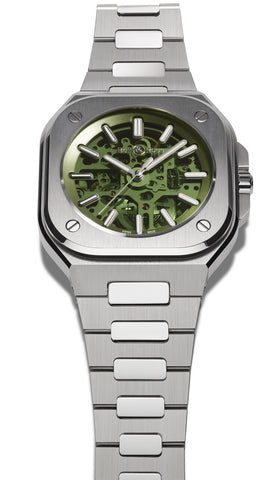 Bell & Ross Watch BR 05 Skeleton Green Bracelet Limited Edition