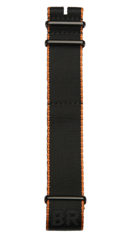 Bell & Ross Strap Vintage BR V2 Black Orange Nato Medium B-F-018 MEDIUM