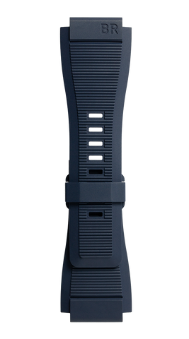 Bell & Ross Strap BR 01/03 BR-X1 Grooved Blue Rubber Medium B-P-034 MEDIUM