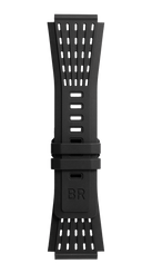 Bell & Ross Strap BR 01/03 BR-X1 Perforated Black Rubber Small B-P-035 SMALL