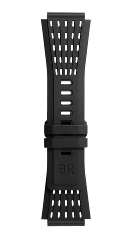 Bell & Ross Strap BR 01/03 BR-X1 Perforated Black Rubber Medium B-P-035 MEDIUM