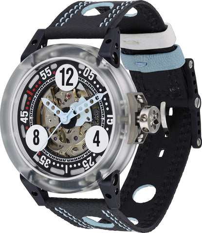B.R.M Watch V6-44 Makrolon Light Blue Hands V6-44-MK-ABL