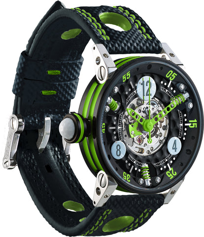 B.R.M Watch Golf Master Ladies Lime Green Hands GF7-38-SA-N-SQ-AVP