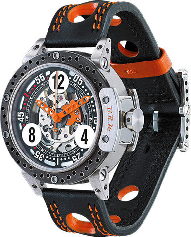B.R.M Watch DDF6-44 Skeleton Orange Hands DDF6-44-SQ-AO