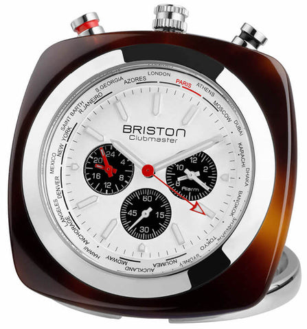 Briston Travel Clock Clubmaster Acetate White 211250.SA.T.2