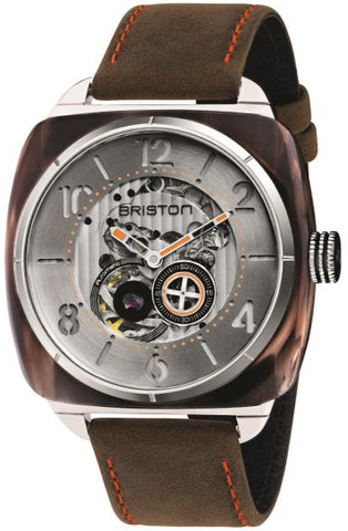 Briston Watch Streamliner Skeleton Amber Acetate 201042.SA.BR.2.BR