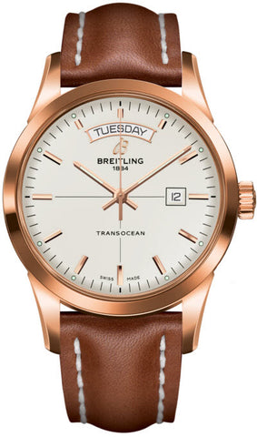 Breitling Watch Transocean Mercury Silver Red Gold R4531012/G752/433X