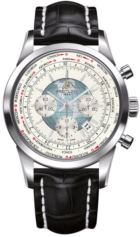 Breitling Watch Transocean Chronograph Unitime Polar White AB0510U0/A732/760P