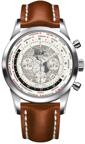 Breitling Watch Transocean Chronograph Unitime Polar White AB0510U0/A790/439X