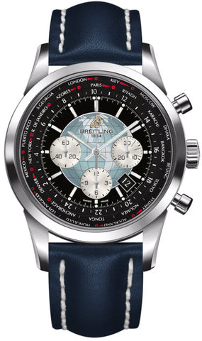 Breitling Watch Transocean Chronograph Unitime Steel Black AB0510U4/BB62/101X