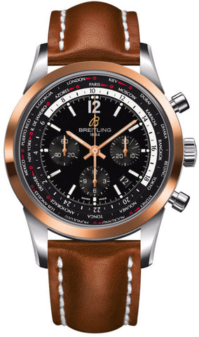Breitling Watch Transocean Unitime Pilot Black Red Gold UB0510U4/BC26/439X