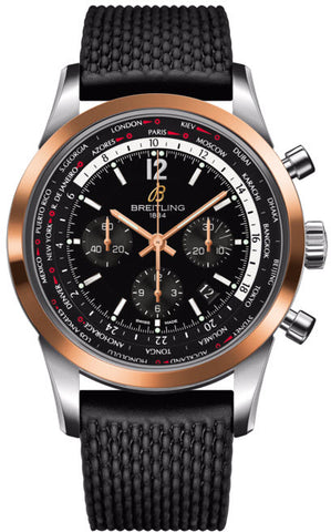 Breitling Watch Transocean Unitime Pilot Black Red Gold UB0510U4/BC26/267S