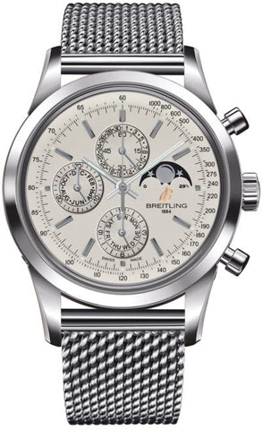Breitling Watch Transocean Chronograph 1461 Mercury Silver A1931012/G750/154A
