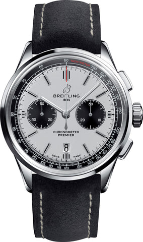 Breitling Watch Premier B01 Chronograph 42 Anthracite Nubuck Tang AB0118221G1X2