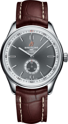 Breitling Watch Premier Automatic 40 Brown Croco Folding A37340351B1P1