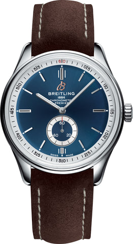 Breitling Watch Premier Automatic 40 Brown Nubuck Tang A37340351C1X2
