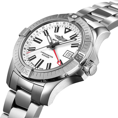 Breitling Watch Avenger Automatic GMT 43 White Bracelet D