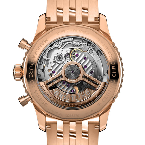 Breitling Navitimer B01 Chronograph 43 Black 18k Red Gold Watch